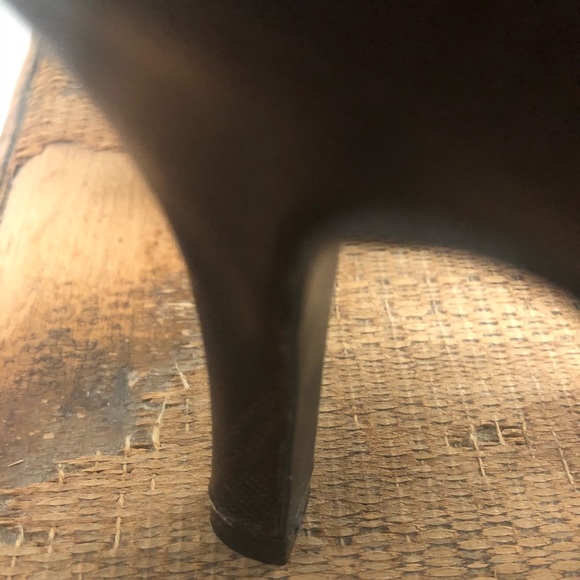 Alfani Brown Leather Upper Clean Preowned Brown  4 inch Heel - Picture 4 of 11